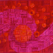 "RED SPACE" 105  x 139 cm